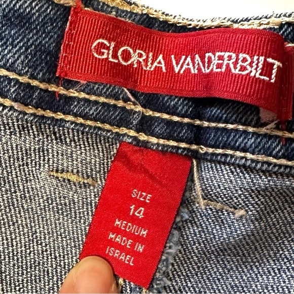 Vintage 90s Gloria Vanderbilt Mom Jeans Straight Leg Tapered Medium Wash Size 14 - Picture 12 of 14